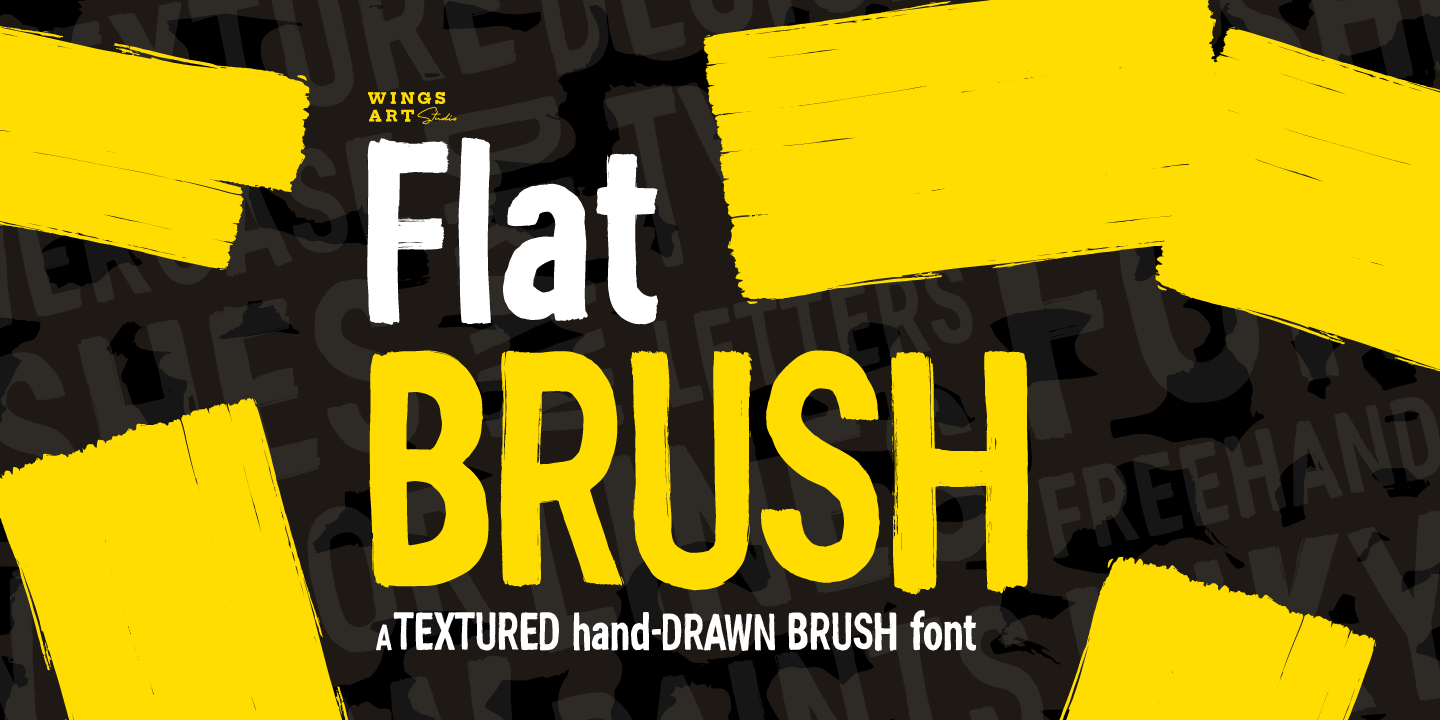 WA Flat Brush Font preview
